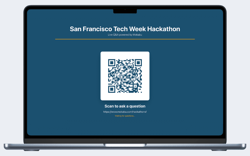 Share URL or QR code with attendees